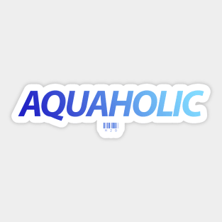 Aquaholic Gradient Sticker